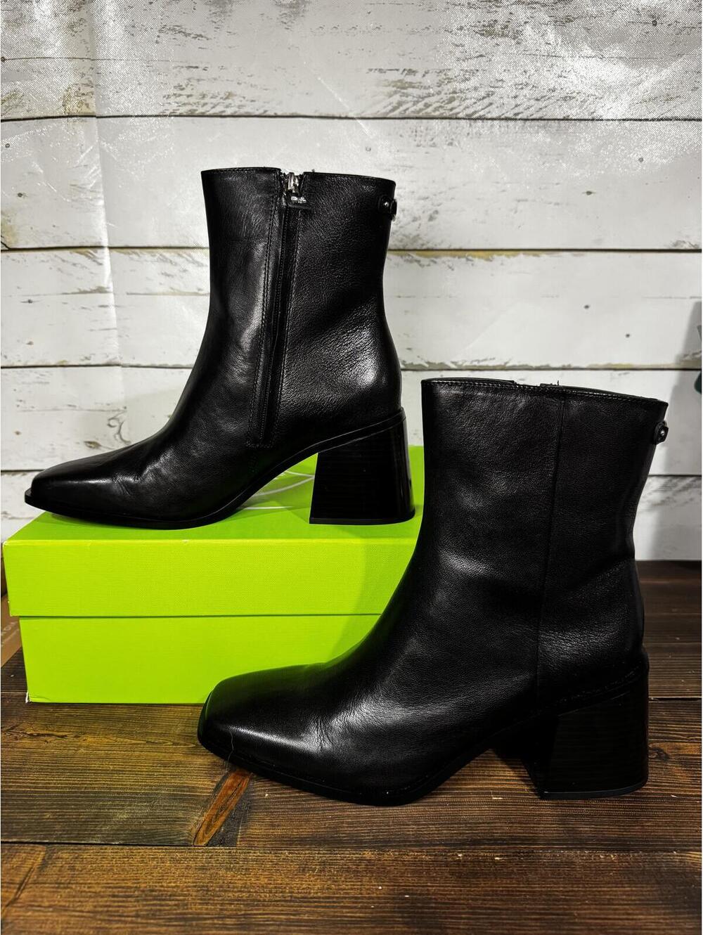 Sam Edelman Winnie Black Leather Boot NIB Women's 9.5
